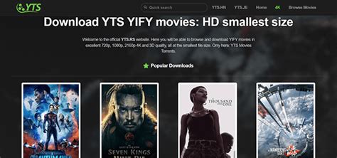 List YTS tv torrents .